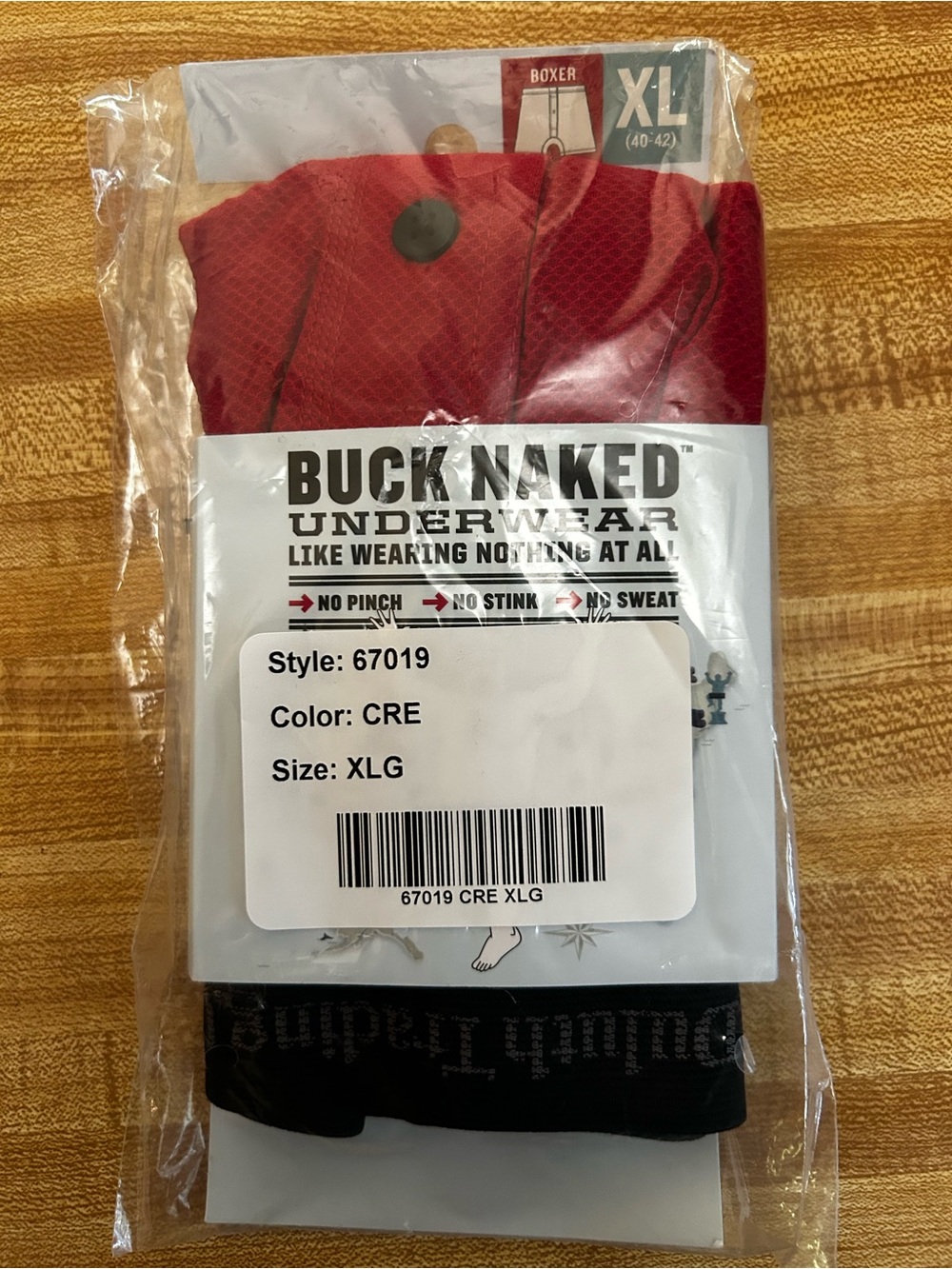 Duluth Trading Co Buck Naked Boxer Briefs in Red and Black - XL